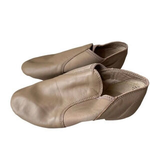 Capezio E Series Jazz Slip On EJ2 Caramel Leather Dance Shoe Women Teen Sz 8